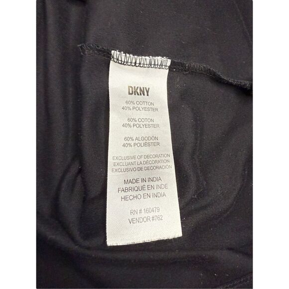DKNY Men’s XL Short Sleeve Polo Shirt Black Slim Fit Collared Logo Casual Office - Picture 6 of 6